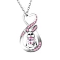 thumbnail image 1 of Fiudx Collar con Colgante de Cristal de Línea Curva para Mujer, 1 of 2