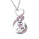 thumbnail image 1 of Fiudx Collar con Colgante de Cristal de Línea Curva para Mujer, 1 of 2