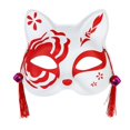 thumbnail image 4 of Yinanstore Demi-Visage Chat Drôle Halloween pour Fête Jeu de Rôle Rouge et Blanc, 4 of 8