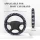 thumbnail image 3 of Balery Night Sky Bald Eagle Fundas elásticas antideslizantes para volante, funda protectora universal para hombre y mujer, 15 pulgadas, accesorios para coche., 3 of 6