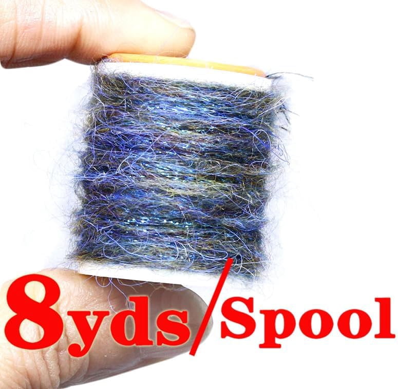 Zaoz Pack of 5 Fishing Fly Tying Material Dirty Bug Yarn Mottled Dubbing Rope Line for Tying Shrimps Nymphs Caddis Flies A418