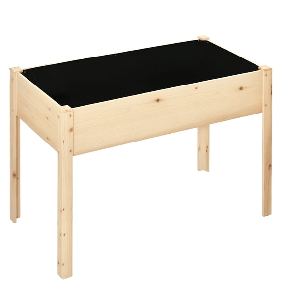 Outsunny 46'' x 24'' Wooden Raised Garden Bed, Elevated Planter Box