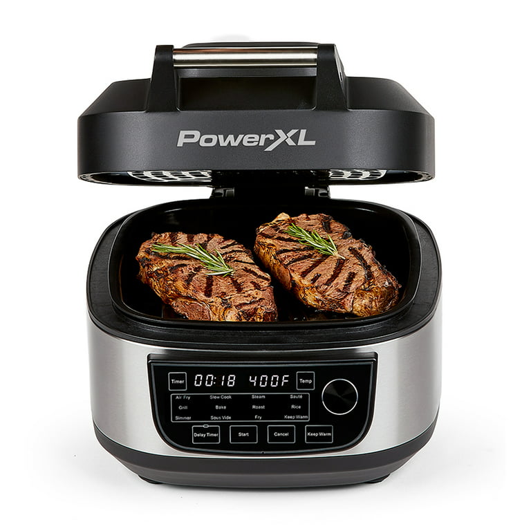 Powerxl Grill Air Fryer Combo In Stainless Steel/Black