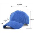 thumbnail image 4 of Autumn Winter Corduroy Baseball Cap Solid Color Caps, 4 of 5