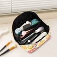 thumbnail image 2 of FORMRS Makeup Bag Travel Cosmetic Organizer for Women Fold Flat Zipper Pouch with Handle, Candy Lemon Slices, 2 of 8