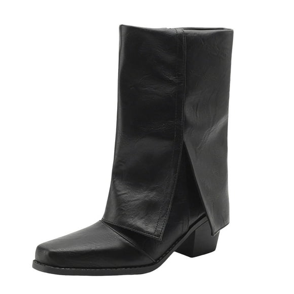 WEAIXIMIUNG Womens Ankle Boots with Heel and Laces Fall and Winter Women's Boots Pants Boots Heel Square Toe Short Boots Ankle Boots