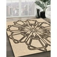thumbnail image 2 of Ahgly Company Indoor Round Patterned Sienna Brown Area Rugs, 5' Round, 2 of 6