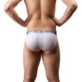 thumbnail image 5 of HUPOM Mens Underwear Boxer Briefs Male Thongs Medium waist Comfort Waist Solid Thong White 2XL, 5 of 9