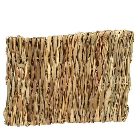 Yosoo 2sizes Small Pet Animal Hamster Hand Woven Grass Mat Rabbit