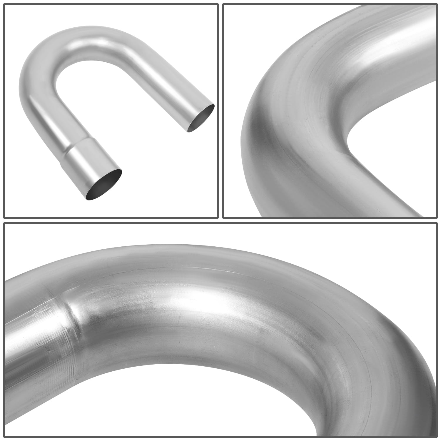 Nuvision 8Pcs 3"OD DIY Custom Mild Steel Mandrel Exhaust Tubing Bend Straight Pipe Kits