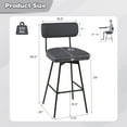 thumbnail image 3 of Costway 29" Upholstered Swivel Bar Stool Set of 4 with Padded Seat Footrest Metal Frame, 3 of 8