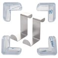thumbnail image 1 of 6pcs Tool: 4pcs Clear Safety Soft Plastic Table Desk Corner Guard Protector & 2pcs Back Door Hook C, 1 of 5