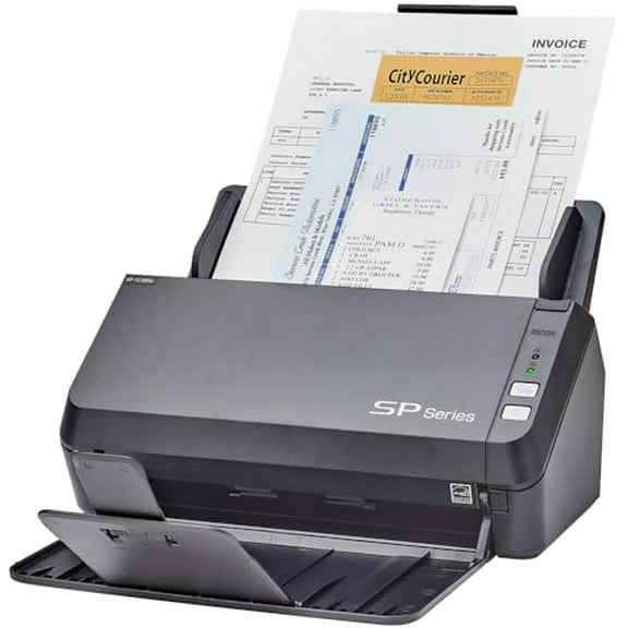 Escáner de documentos dúplex a color RICOH SP-1130Ne fácil de usar con alimentador automático de documentos (ADF) y controlador TWAIN