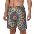 thumbnail image 2 of Gaeub Round Mandala Mens Swim Trunks Stretch Beach Shorts Quick Dry for Men Swim Shorts Swimwear with Pockets- 3X-Large, 2 of 9