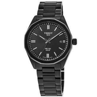 Tissot T17.1.586.52 Men's PRC 200 Black Dial Steel Bracelet