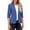 Blue, variant on Women's 3/4 Sleeve Blazer Button Down Shirt Jacket Casual Solid Color Office Wear