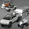 thumbnail image 5 of 1:32 Cybertruck Pickup Truck Motorhome Toy Cars, Diecast Pull Back Model Cars, Collection Vehicles, Kids Toy for Aged 3 and up, Gift Gray, 5 of 6