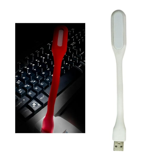 Luces LED mini USB flexibles, portátil ajustable, luz , luz de lectura, para portátil, banco de energía, lámpara de lectura, portátil, atención blanco