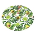 thumbnail image 3 of Kll 30" Christmas Tree Skirt Watercolor Green Tropical Xmas Tree Skirts Mat For New Year Xmas Holiday Party Indoor Outdoor Home Decoration, 3 of 9