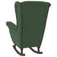thumbnail image 5 of vidaXL Rocking Chair with Solid Wood Rubber Legs Dark Green Velvet, 5 of 7