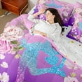 thumbnail image 4 of Homewish Children Teenagers Sport Figure Skating Twin Bedding Sets 7-Piece,Gradient Bling Splash Bedding Comforter Set Microfiber,Chic Floral Flowers Breathable Sheet Sets,Super Cozy Room Decor, 4 of 8