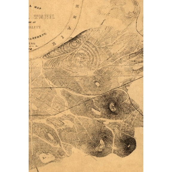 Poetose Notebooks: Nashville, Tennessee Vintage Map Field Journal Notebook, 50 pages/25 sheets, 4x6 (Paperback)