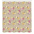 thumbnail image 3 of Ambesonne Rose Shower Curtain, Vintage Rose Bunches Dots, 69"Wx84"L, Multicolor, 3 of 3