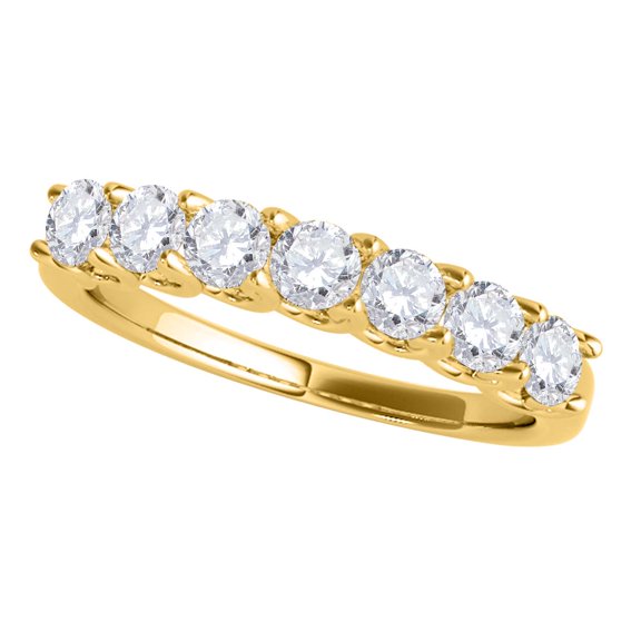 Mauli Jewels Rings for Women 0.7 Carat Channel Prong Setting Diamond Wedding Band Prong 14K Solid Rose, White & Yellow Gold