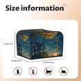 thumbnail image 4 of KLL Sunflower Castle Starry Sky Print 4 Slice Toaster Dust Covers Kitchen Small Appliance Cover with 2 Pockets,Can hold Jam Spreader Knife & Toaster Tongs (12.4 x 10.6 x 8.2), 4 of 6