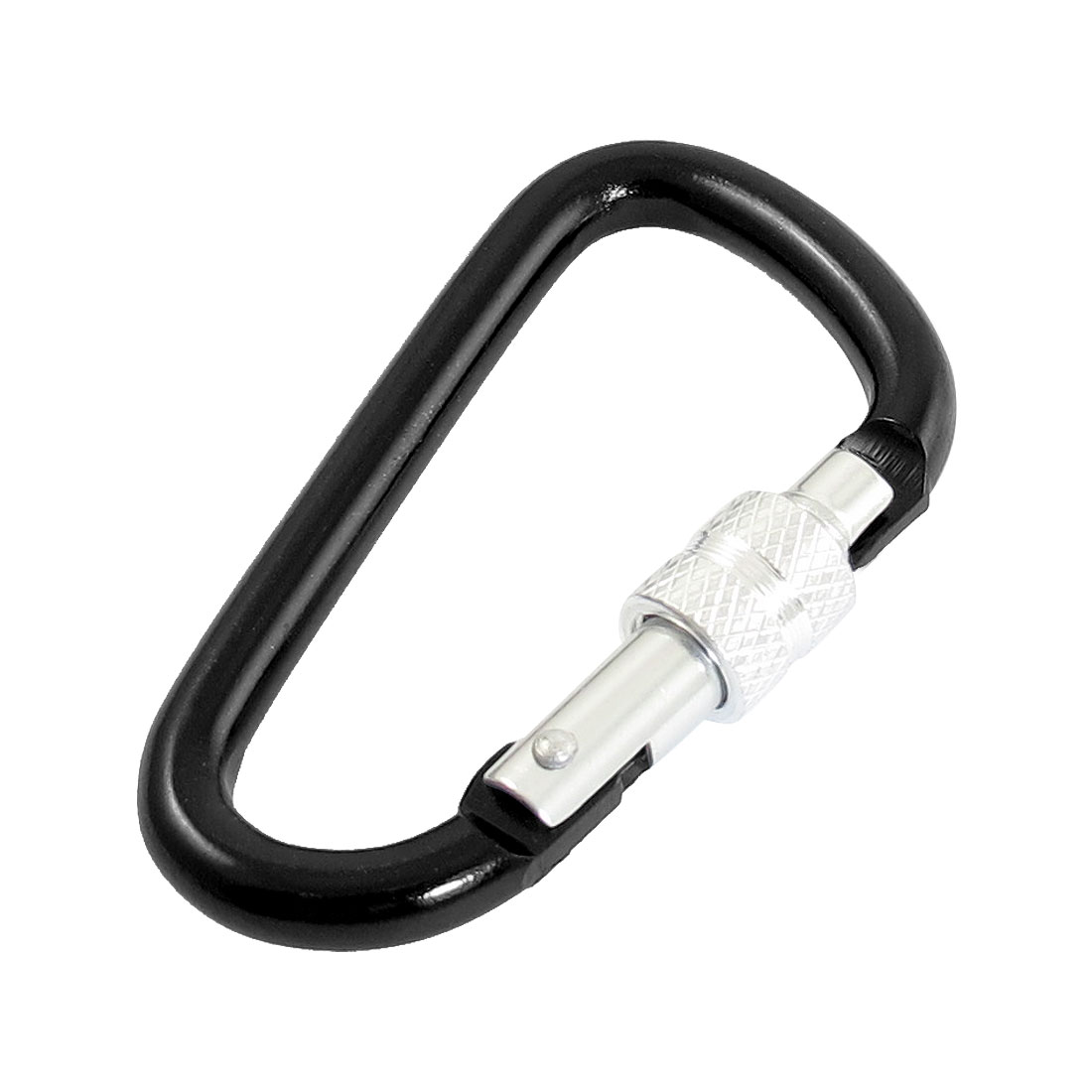 D Shaped Black Aluminum Alloy Carabiner Clip Hook Clip for Hiking