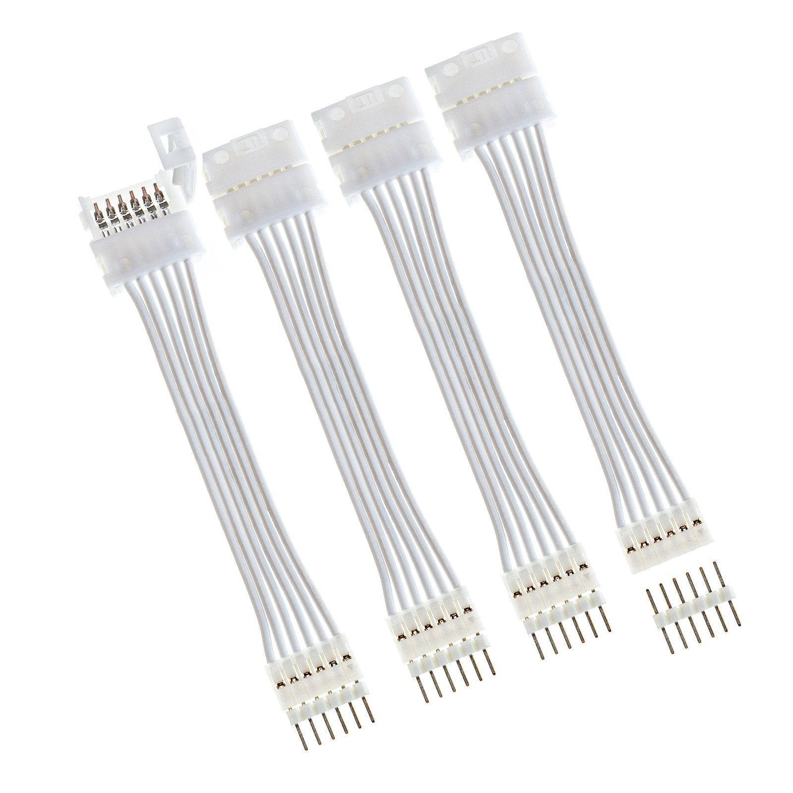 Litcessory 6-Pin to Cut-End Extension Connector for Hue Lightstrip Plus (2in, 4 Pack, White - STANDARD 6-PIN V3) - Walmart.com