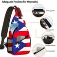 thumbnail image 5 of 15.3" Independence Day Crossbody Bag - Nylon Hiking Backpack, 0.45lb Lightweight & Foldable for Travel/Commute, 5 of 6