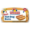 Wonder Bread Classic Extra Soft Hot Dog Buns, White Bread Buns, 18 oz, 12 Count