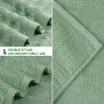 thumbnail image 6 of PiccoCasa 2 Pcs Absorbent Bamboo Cotton Bath Towels 2 Style, 27" x 54", Green, 6 of 7