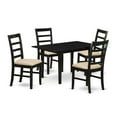thumbnail image 2 of East West Furniture NOPF5-BLK-C 5 Piece Norfolk Rectangular Dining Table Set - Black, 2 of 6
