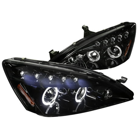 Honda Accord Led Projector Headlights - Spec-D Tuning 2003-2007 Honda Accord Halo Projector Headlights 2003 2004 2005 2006 2007 (Left + Right)