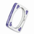 thumbnail image 3 of 925 Sterling Silver Stackable Expressions Polished Purple Enameled Princess Square Ring Size: 6; for Adults and Teens; for Women and Men, 3 of 4