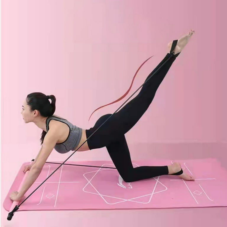 Portable Yoga Pilates Bar Stick with Resistance Bands Multiple