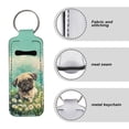 thumbnail image 6 of Yuyamidu Pug Chapstick Holder Keychain Daisy Chapstick Keychain Holder Pouch Reuseable Lip Gloss Accessories Novelty Lip Balm Holder Keep from Scratched and Dust, Green, 6 of 6