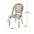 thumbnail image 5 of French Bistro Chair Duo - Rust- Aluminum, , 18.5"w X 21.5"d 35"h, White Gray Accent (2) Rust- White/gray, 5 of 6