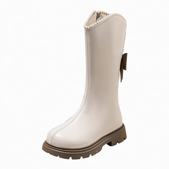 UngA Kids Knee High Boots for Girls Suede Leather Tall Boots Fashion Winter Boots Side Zipper Horse Riding Boots Kids (Toddler/Little Kid/Big Kid),Size 2.5