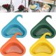 thumbnail image 1 of 4 piezas de rejilla triangular para fregadero, escurridor de cocina, escurridor de cocina multifunción, colador colgante para fregadero, color naranja, 1 of 5