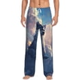 thumbnail image 2 of Lsque Cloud Wolf Print Men's Pajama Pants, Lounge Pant - Comfortable Home Wear,Elastic Waistband, Stylish Design-XX-Large, 2 of 9