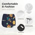thumbnail image 6 of Lsque Space Printed Women's Running Shorts with Liner Pockets,Elastic Quick Dry Workout Athletic Gym Yoga Shorts,Womens High Waist Shorts-X-Large, 6 of 9