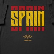 Umbro Men's Spain Stacked Soccer T Shirt (Black, S-L)