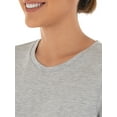 thumbnail image 4 of Time and Tru Women's Crewneck Tee with Short Sleeves, 2-Pack, Size XS-XXXL, 4 of 6