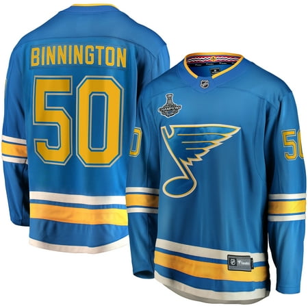 Jordan Binnington St. Louis Blues Fanatics Branded 2019 Stanley Cup Champions Alternate Breakaway Player Jersey - Blue