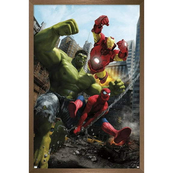Marvel Comics - Hulk - Marvel Adventures Iron Man Special Edition #1 Wall Poster, 22.375" x 34", Framed