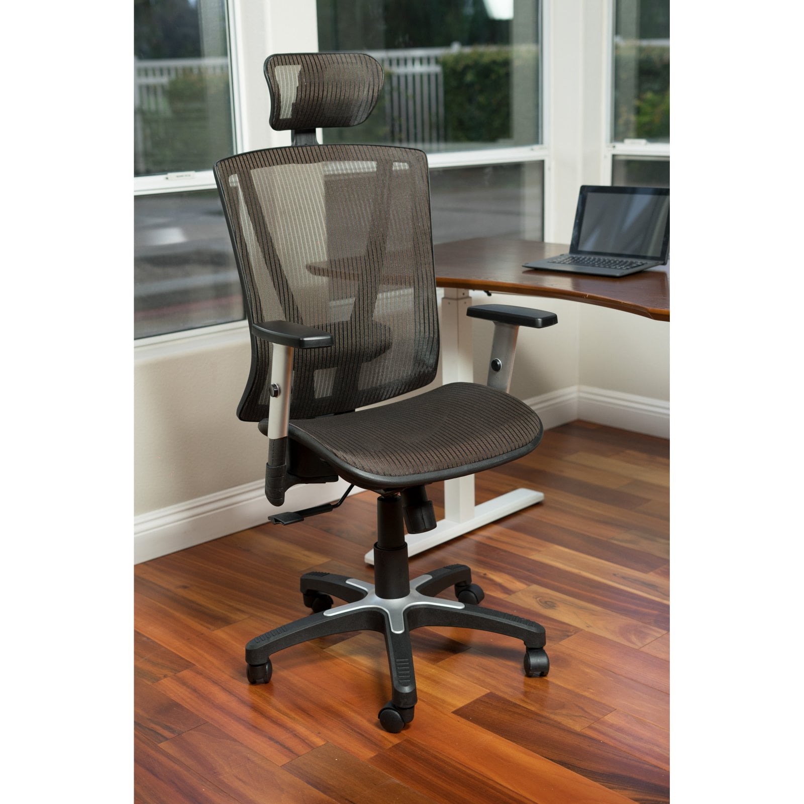 ErgoMax 25.4 in. Width Big and Tall Black Mesh Ergonomic Chair