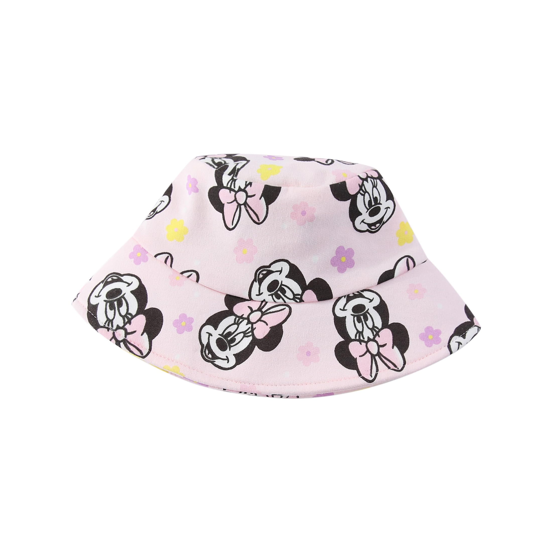 Disney Minnie Mouse Baby Shortall Overall with Hat Set (Girls), 3-Piece Set, Sizes 6M-24M
